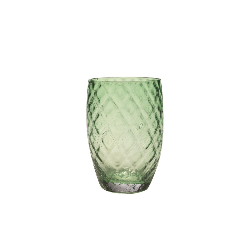Zafferano - Tumbler - vetro colorato in massa - Losanghe - Verde inglese Zafferano - Tumbler - vetro colorato in massa - Losanghe - Verde inglese