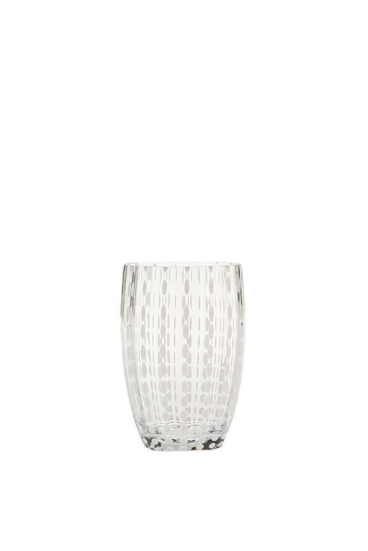 Zafferano - Tumbler - vetro colorato in massa - Perle - Trasparente Zafferano - Tumbler - vetro colorato in massa - Perle - Trasparente