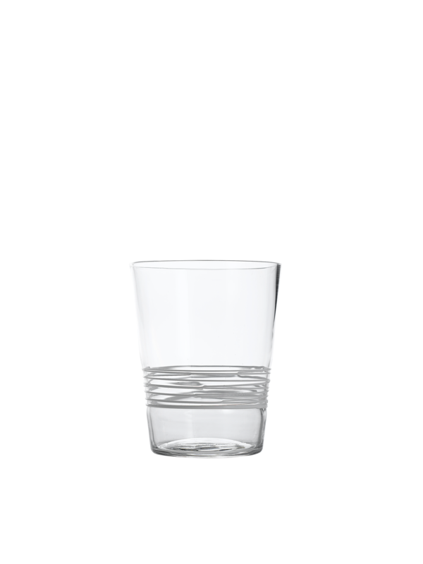 Zafferano - 6 Tumbler - vetro colorato in massa - Filante - Trasparente