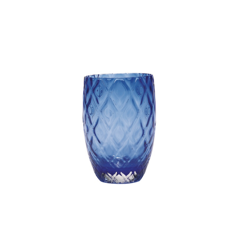 Zafferano - Tumbler - vetro colorato in massa - Losanghe - Blu Zafferano - Tumbler - vetro colorato in massa - Losanghe - Blu