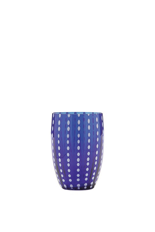 Zafferano - Tumbler - vetro colorato in massa - Perle - Blue Zafferano - Tumbler - vetro colorato in massa - Perle - Blue