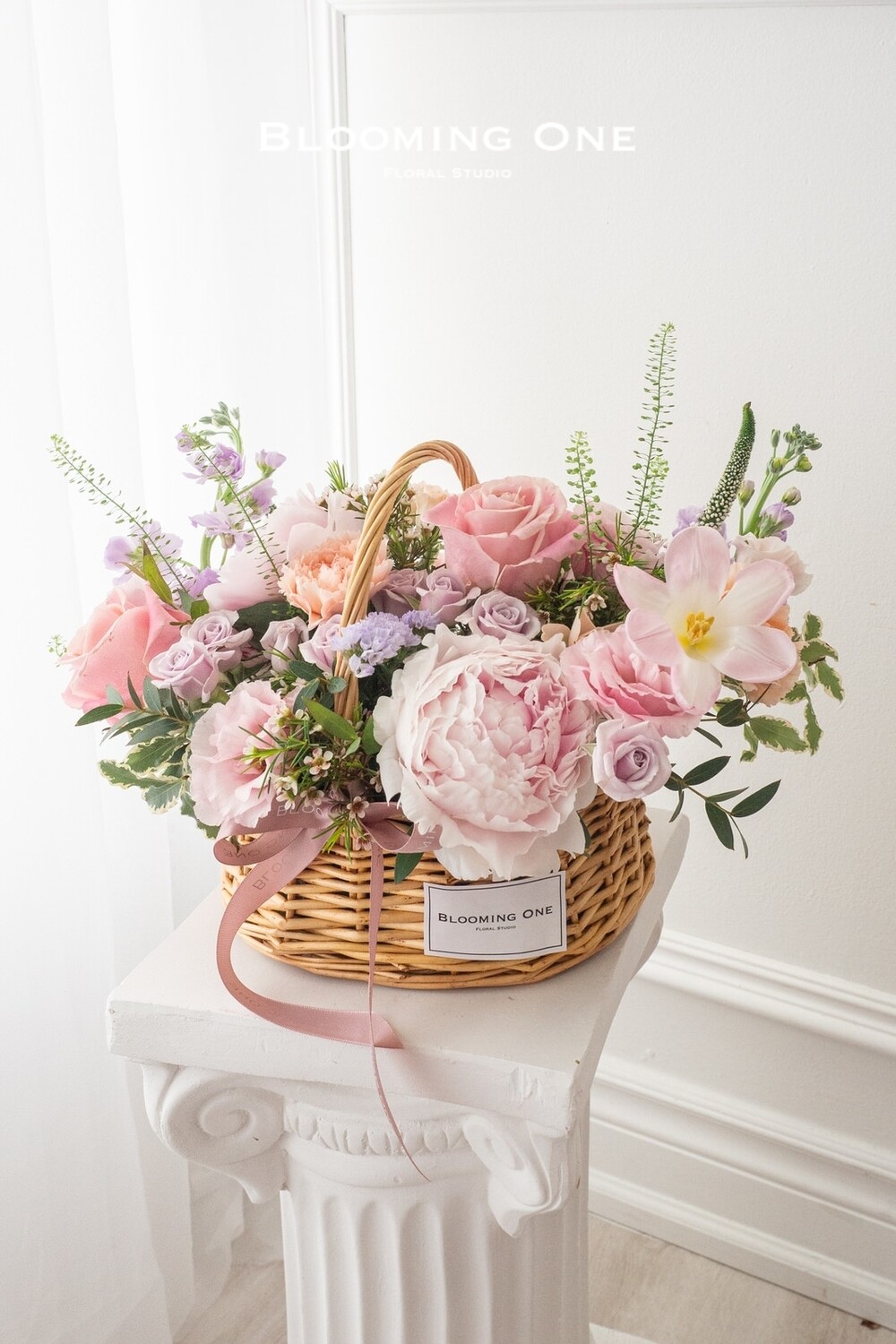 Peony Flower Basket