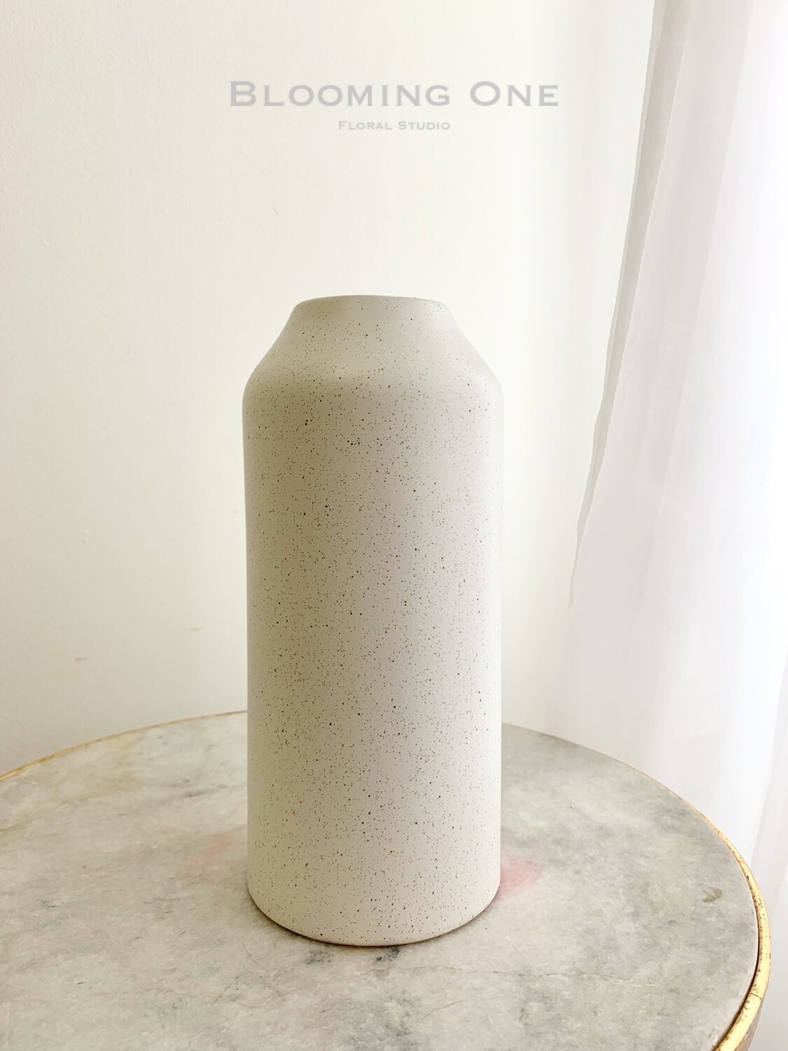 Pillar Nordic White Porcelain Vase (Height 9.45")