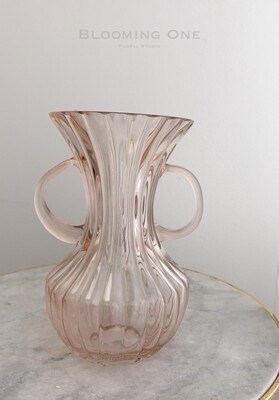 Littala Pink Crystal Vase (Height 7.87")