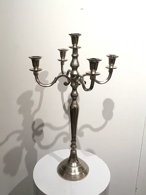 Silver Metal Candle Holders - 5 Heads (00699015)