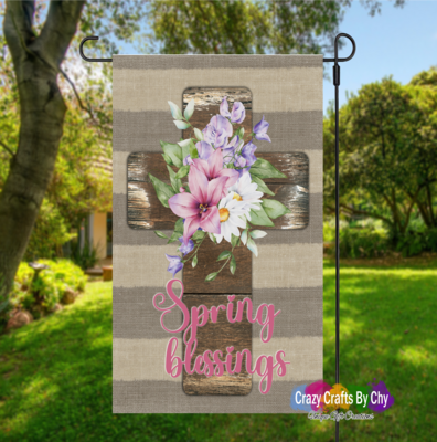 ​Spring Blessings garden flag