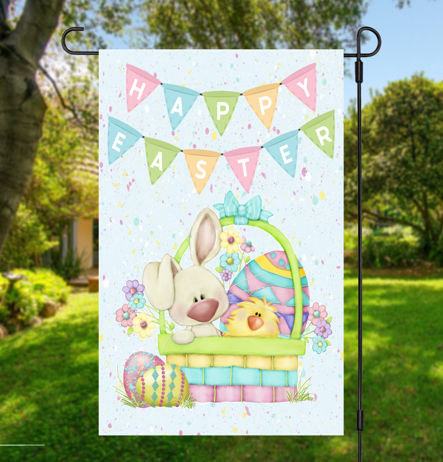 Happy Easter Garden Flag