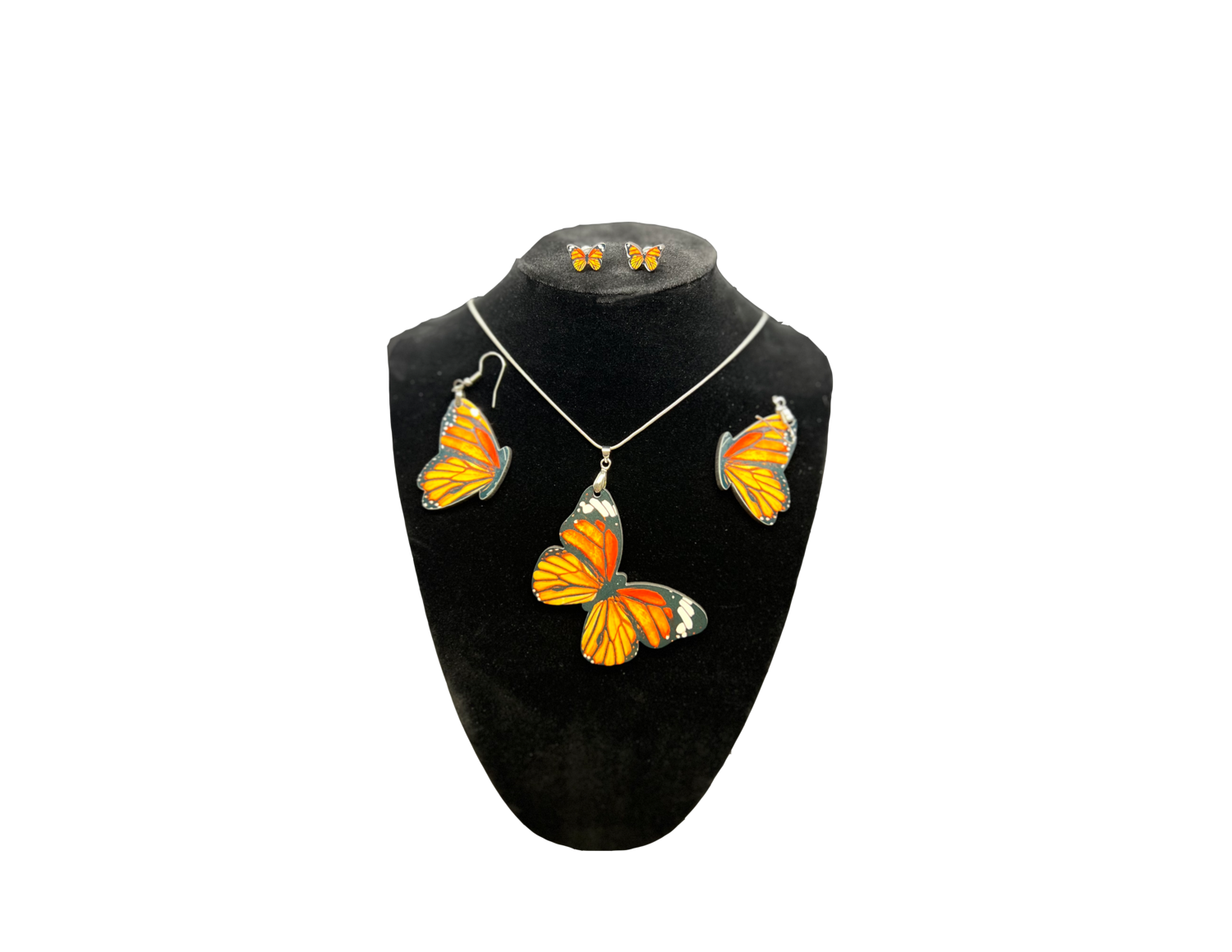 Butterfly Necklace with Earrings Set