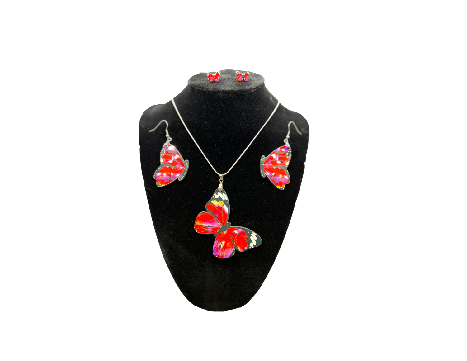 Butterfly Necklace with Earrings Set