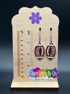 Acrylic Football Earrings