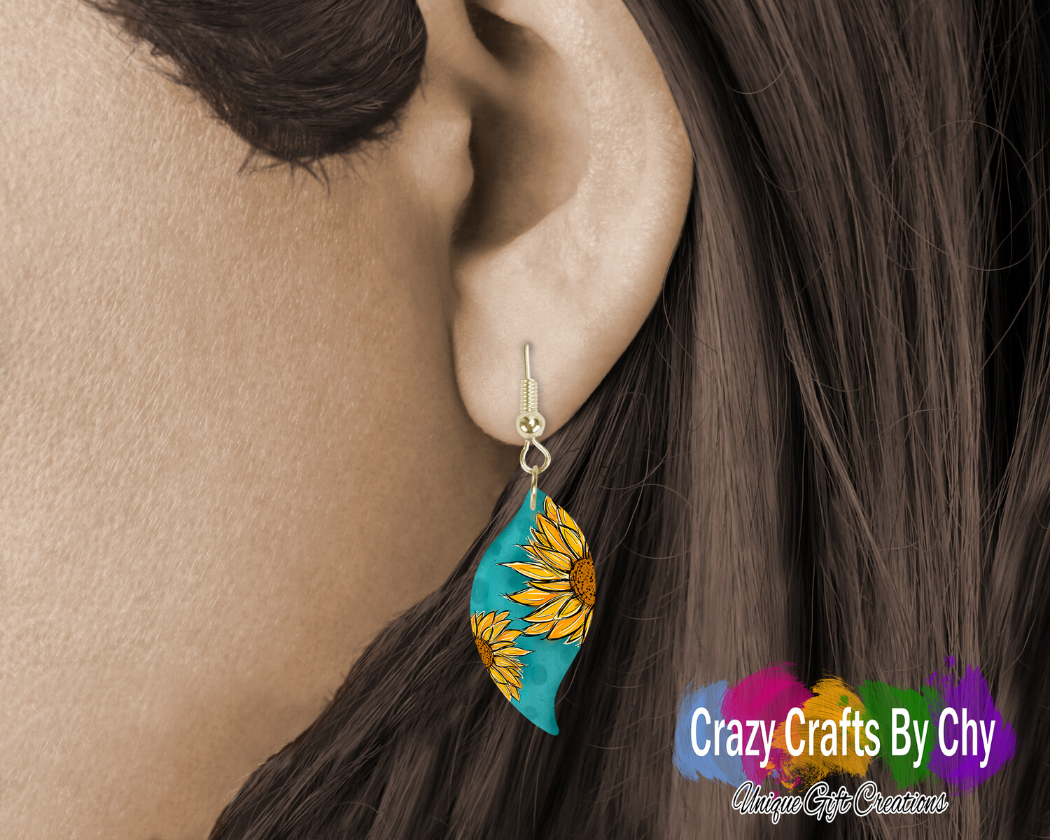 Sunflower Swirl 1.5 earring