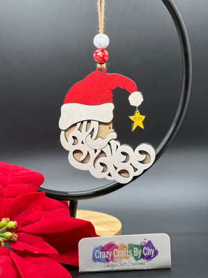 Santa Moon Ornament