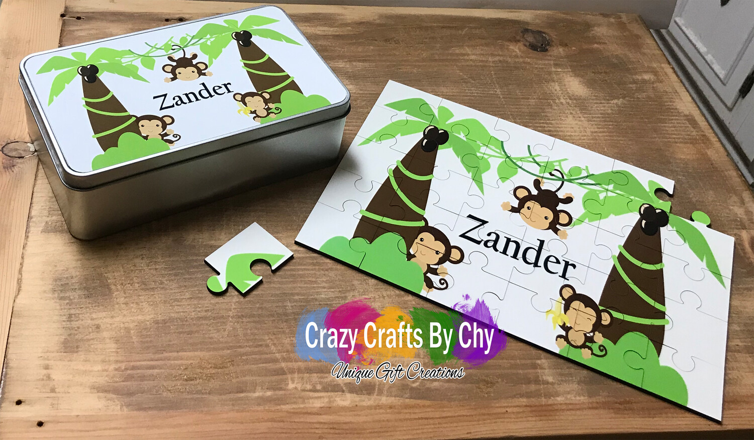 30pc Customizable Puzzle with Tin holder