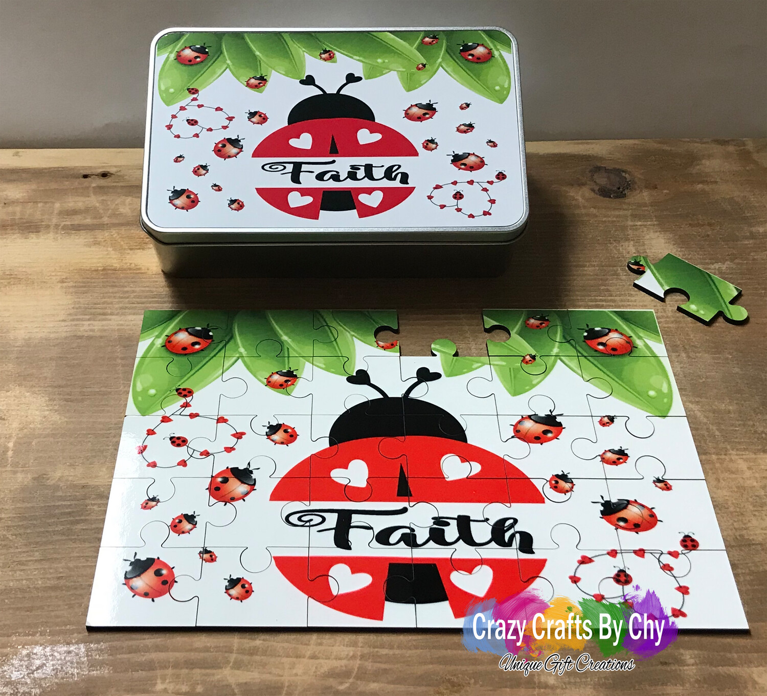 30pc Customizable Puzzle with Tin holder