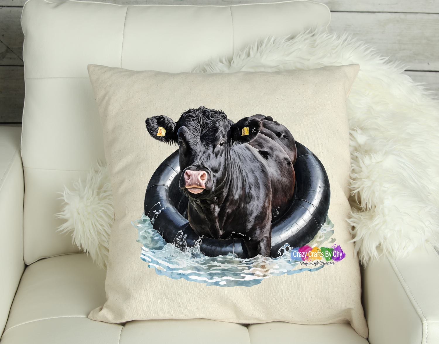 Black Angus Innertube Pillow