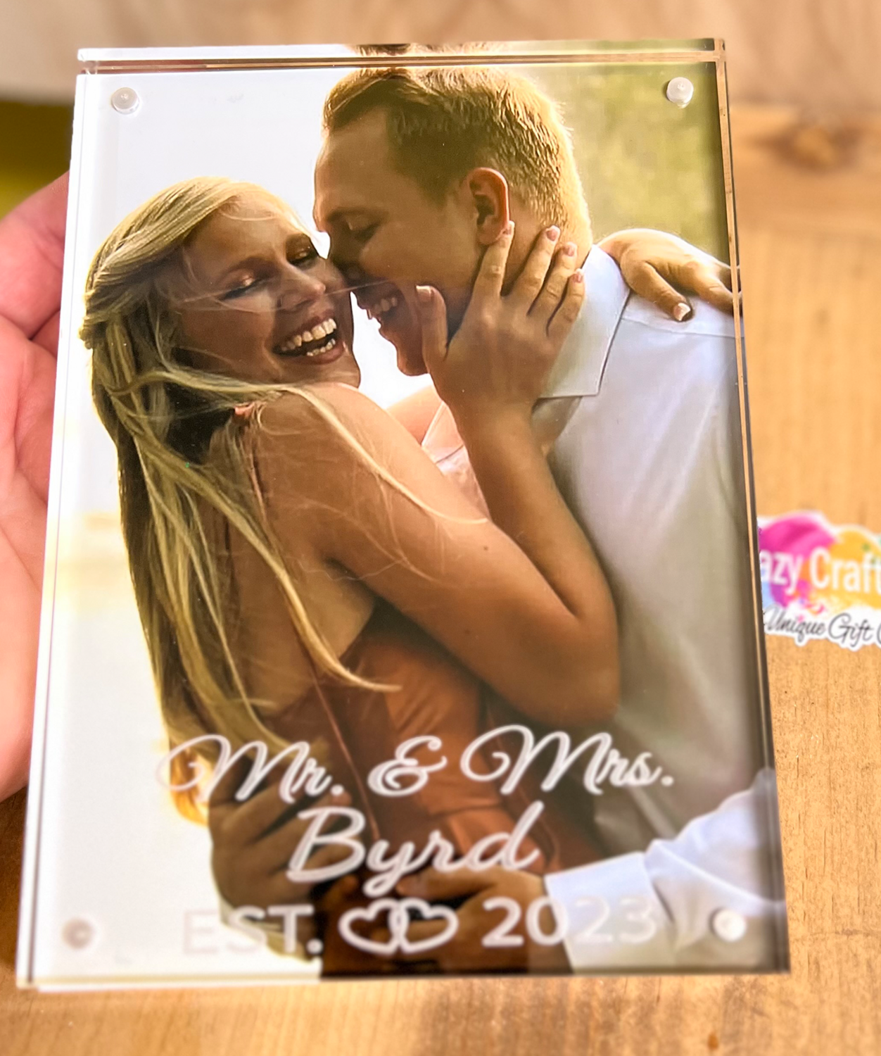 Engraved Acrylic Magnetic Photo Box