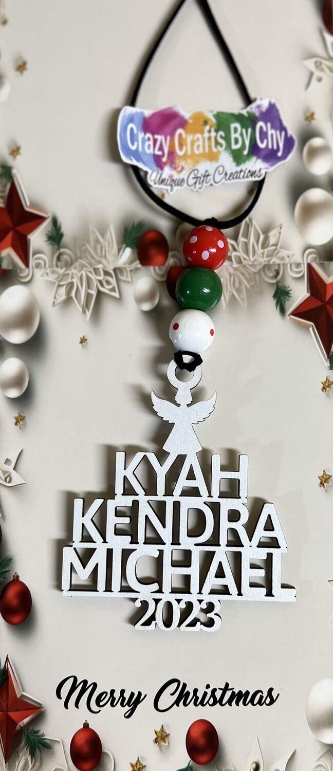 Family Names Christmas Tree Ornament