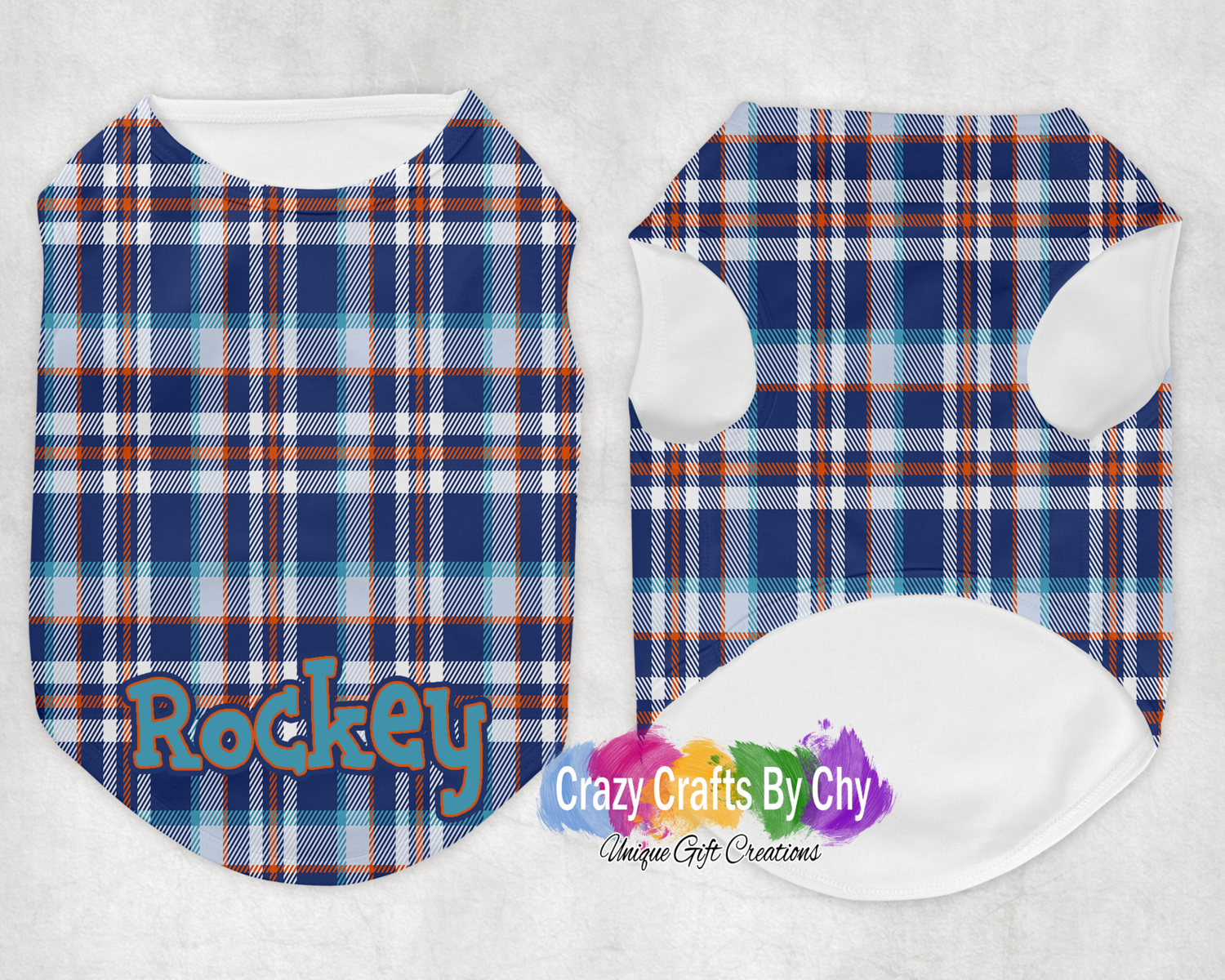 Plaid dog Tank