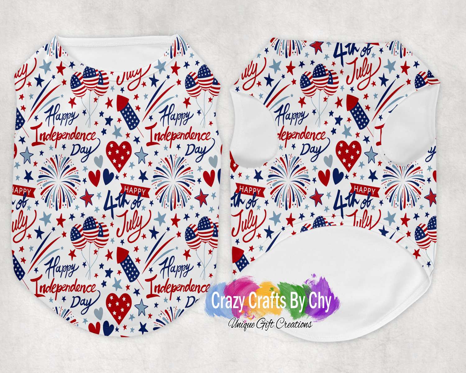 4th of July Dog Tank