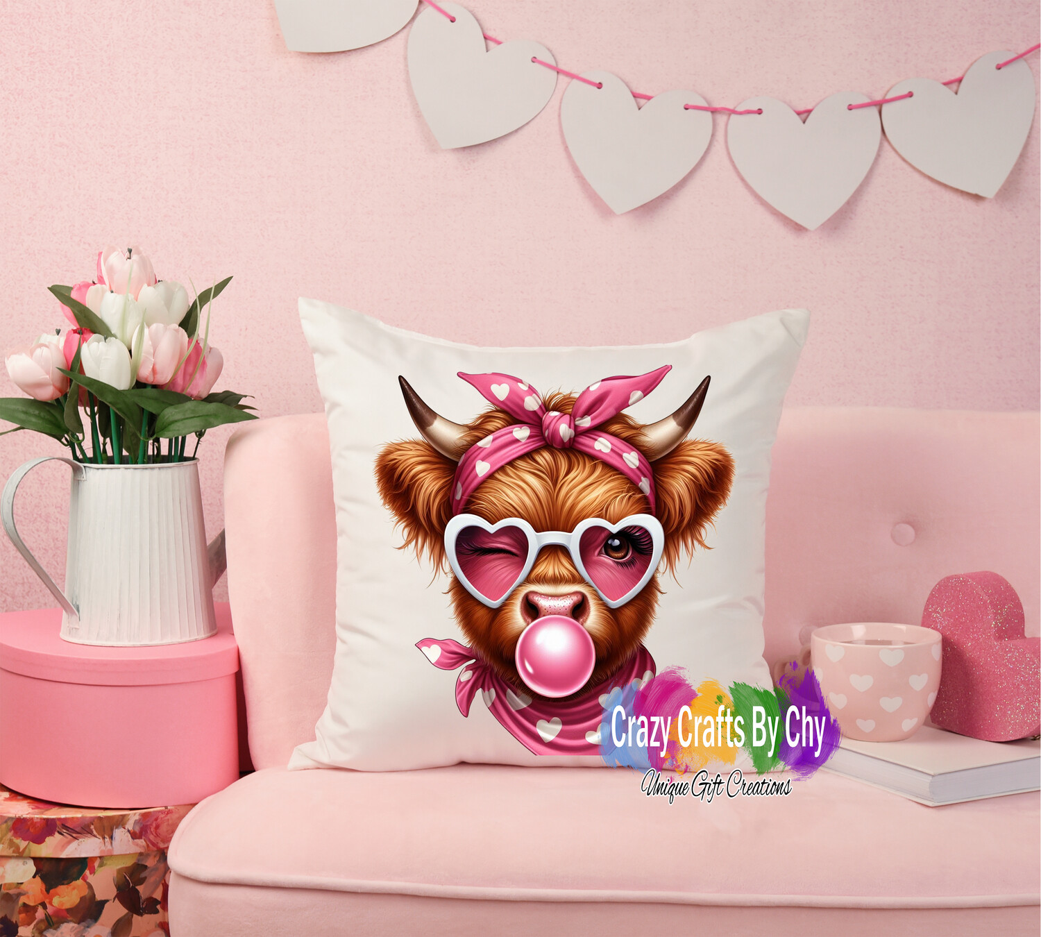 Sassy Brown Highland Cow Pillow