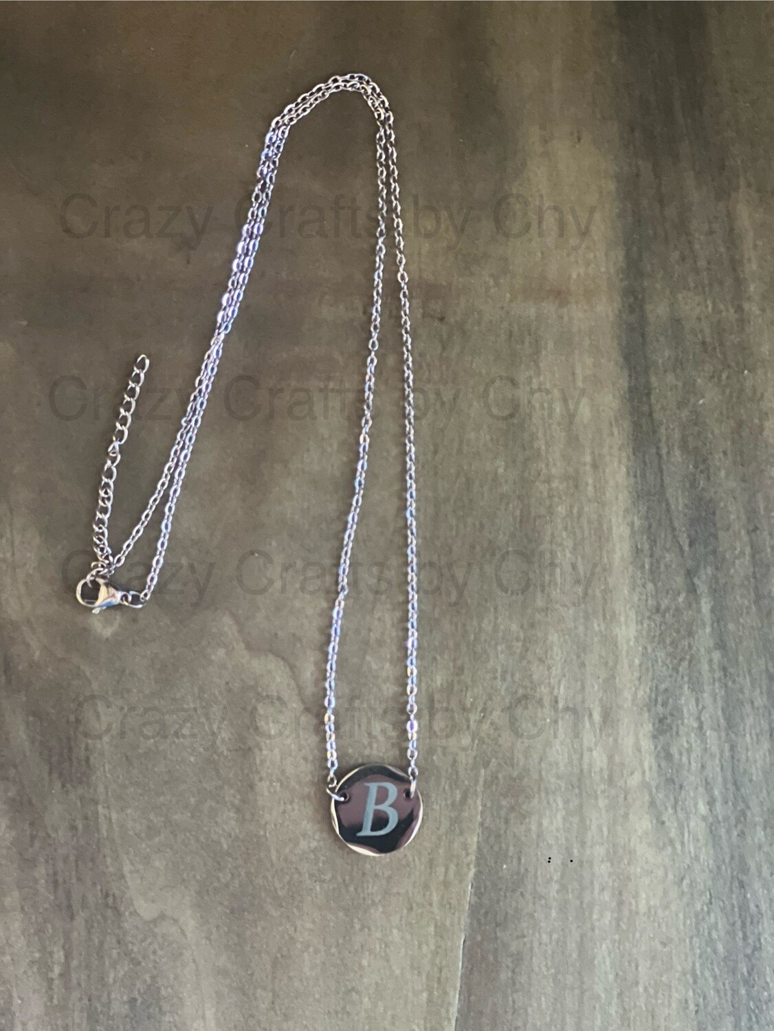 Stainless Steel engravable Round Necklace