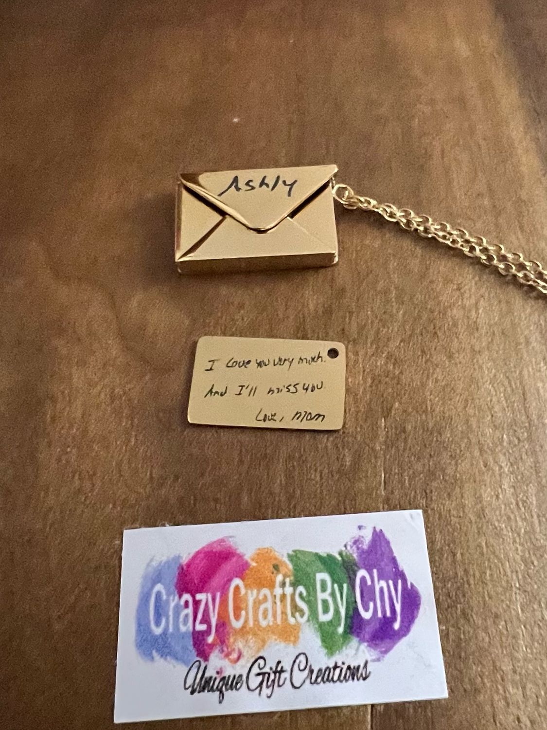 Secret Letter Envelope Necklace