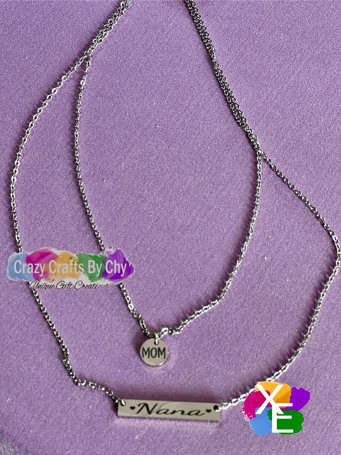 Stainless Steel Engraved Layered Necklace