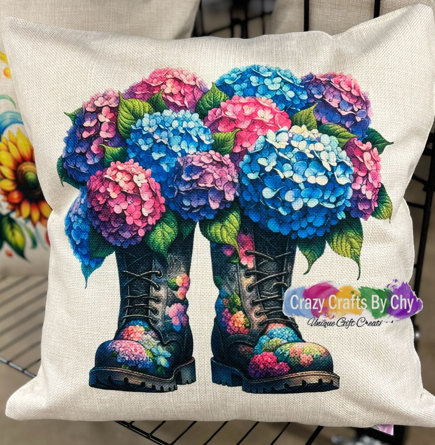 Colorful Hydrangea Boots
