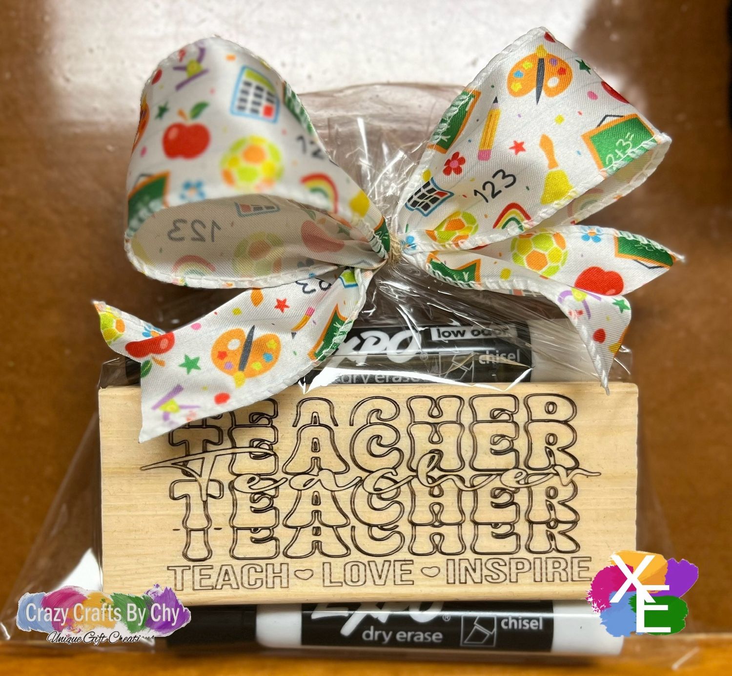Back To School Teacher Eraser W/2 expo Markers