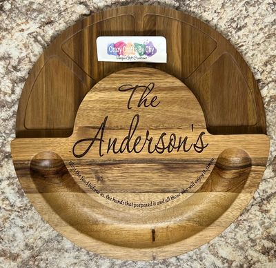 Personalized Laser Engraved Charcuterie Cheese Board