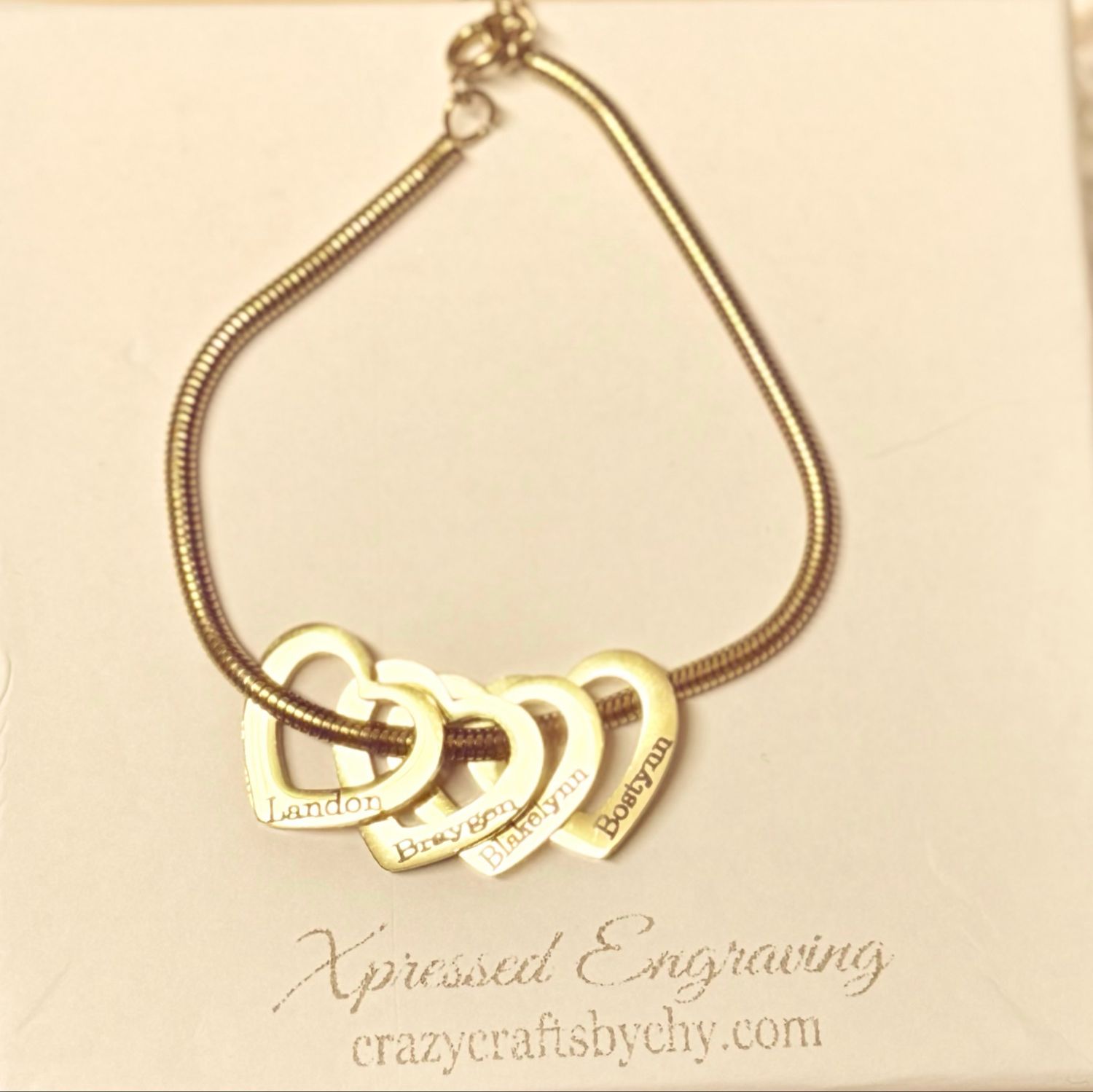 Customizable Open Heart Bracelet