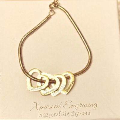 Customizable Open Heart Bracelet