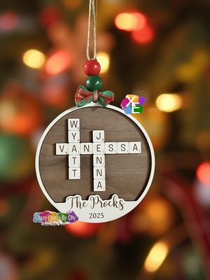 2025 Custom Family Crossword Ornament