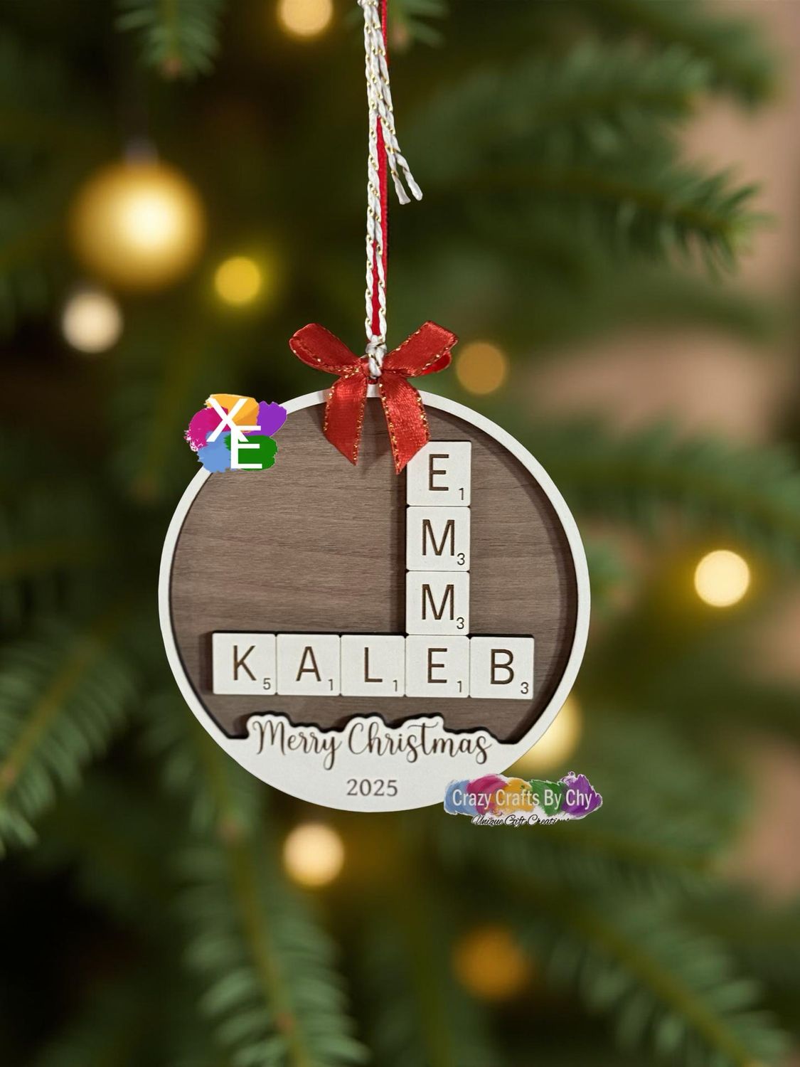 2025 Custom Family Crossword Ornament