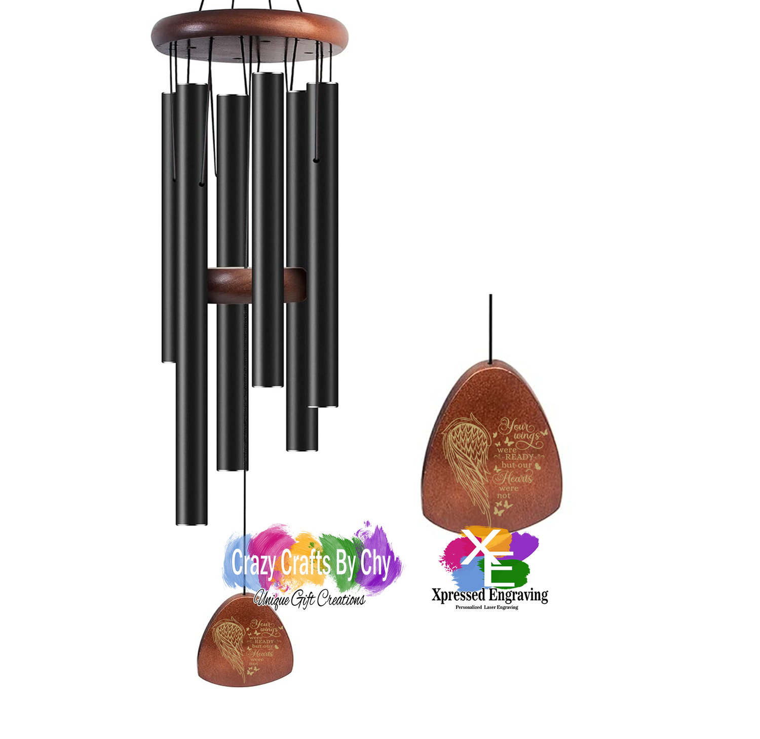 Custom Laser Engraved 37" Wind Chime