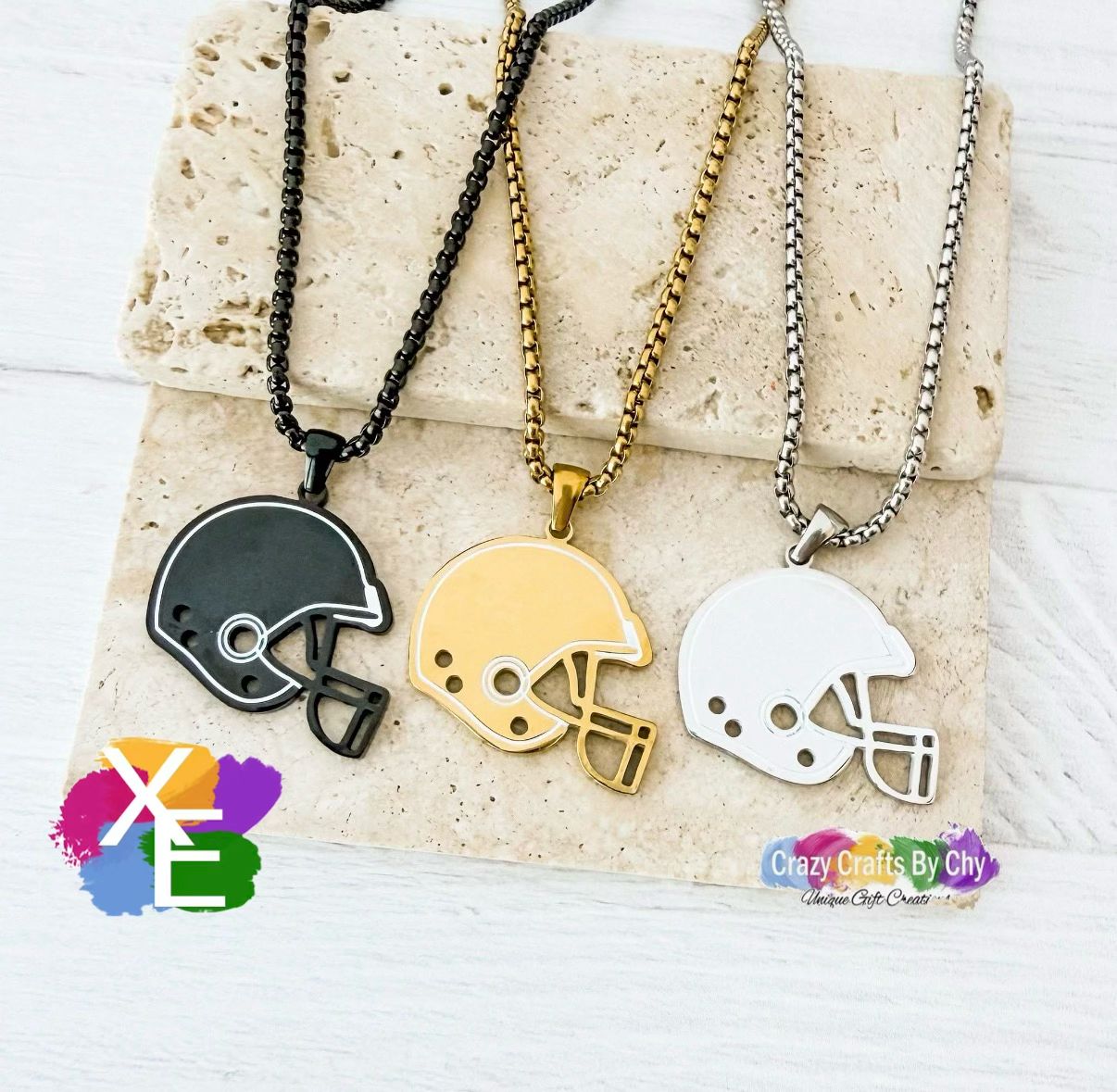 Custom Engraved Football Necklace