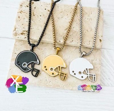 Custom Engraved Football Necklace