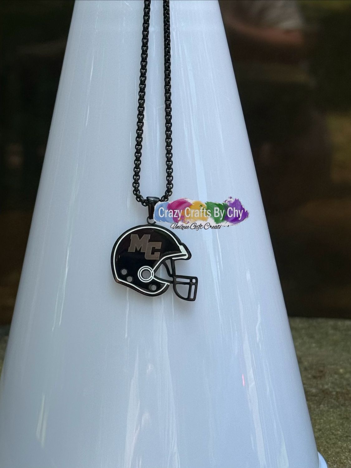 Custom Engraved Football Necklace