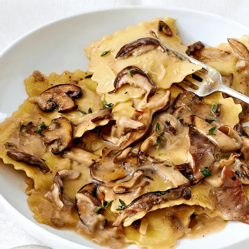 Raviolis boeuf et champignon