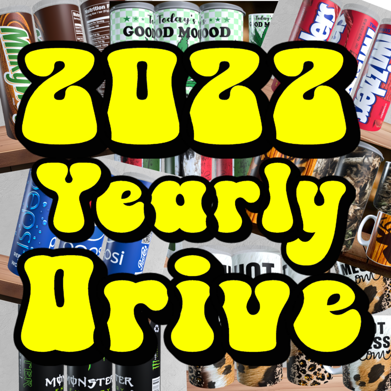 2022 YEARLY TUMBLER AND MUG DRIVE - DIGITAL DELIVERY- DRIVE PREVIEW LINK INCLUDED IN DESCRIPTION