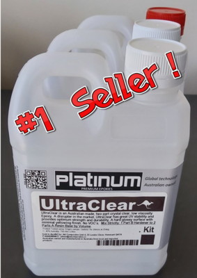 Platinum Ultraclear - 3 ltr / 0.79 Gal Kit - (free freight) (coating / casting to 20mm / 0.8&quot;)
