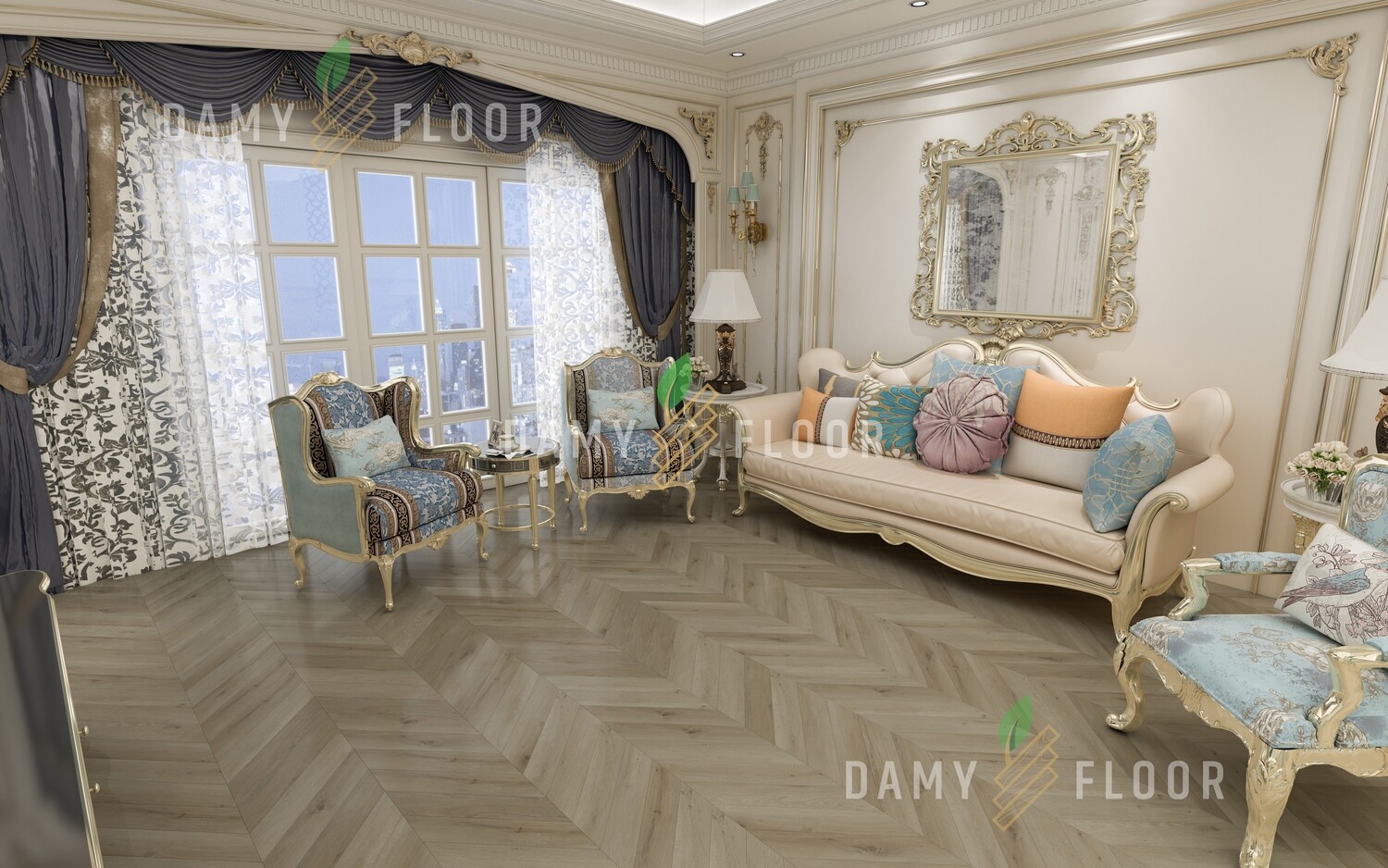 SPC ламинат Damy Floor DF01-Ch Версаль/Versailles