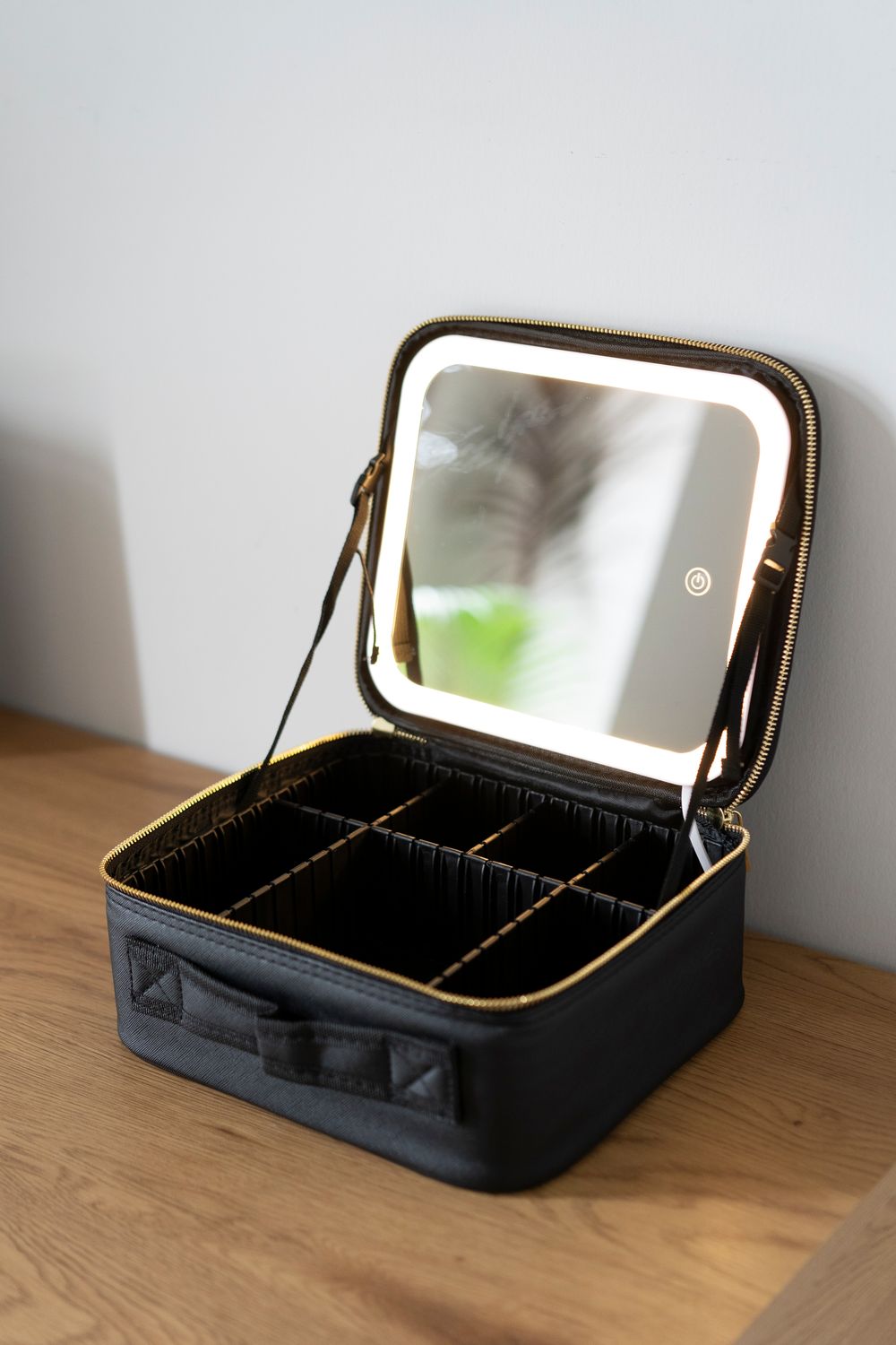 Cosmetiquera led negro S