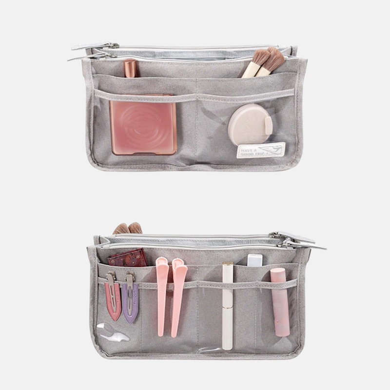 Organizador de cartera gris