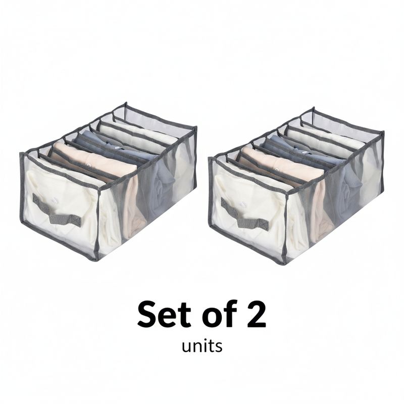 Set organizador de ropa - mesh (8 compartimentos)