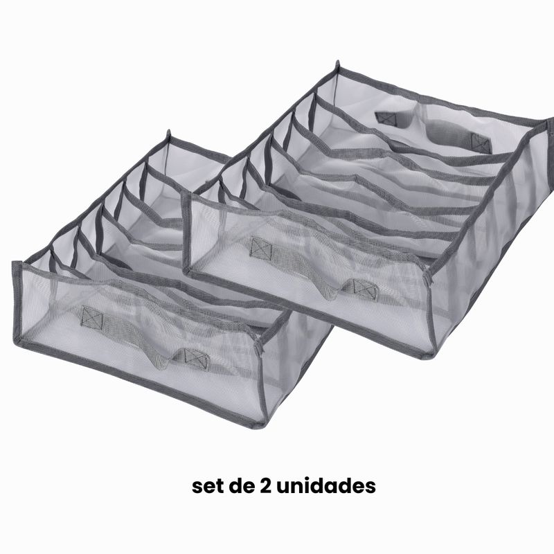 Set organizador de ropa - mesh (6 compartimentos)