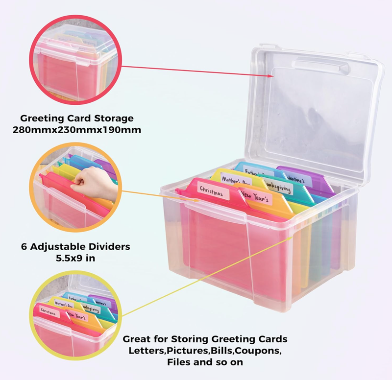 Caja para organizar tarjetas