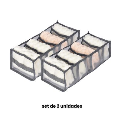 Set organizador de ropa - mesh (7 compartimentos)