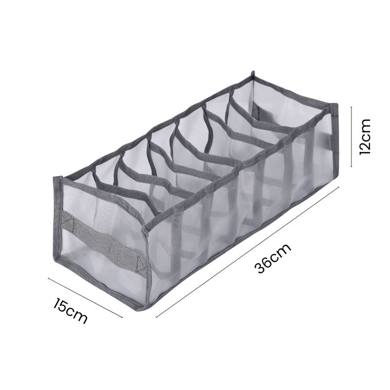 Set organizador de ropa - mesh (7 compartimentos)