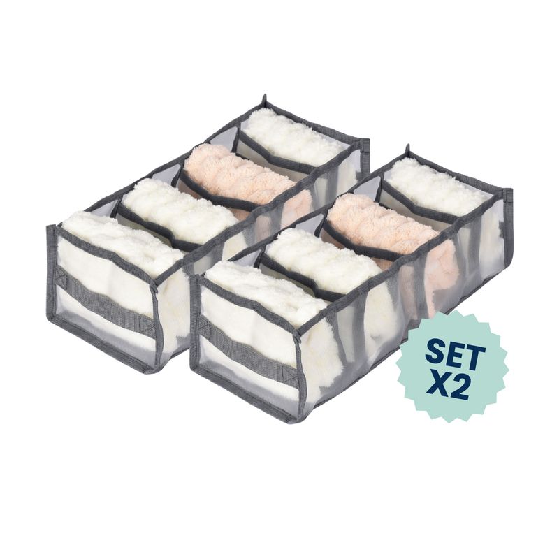 Set organizador de ropa - mesh (7 compartimentos)
